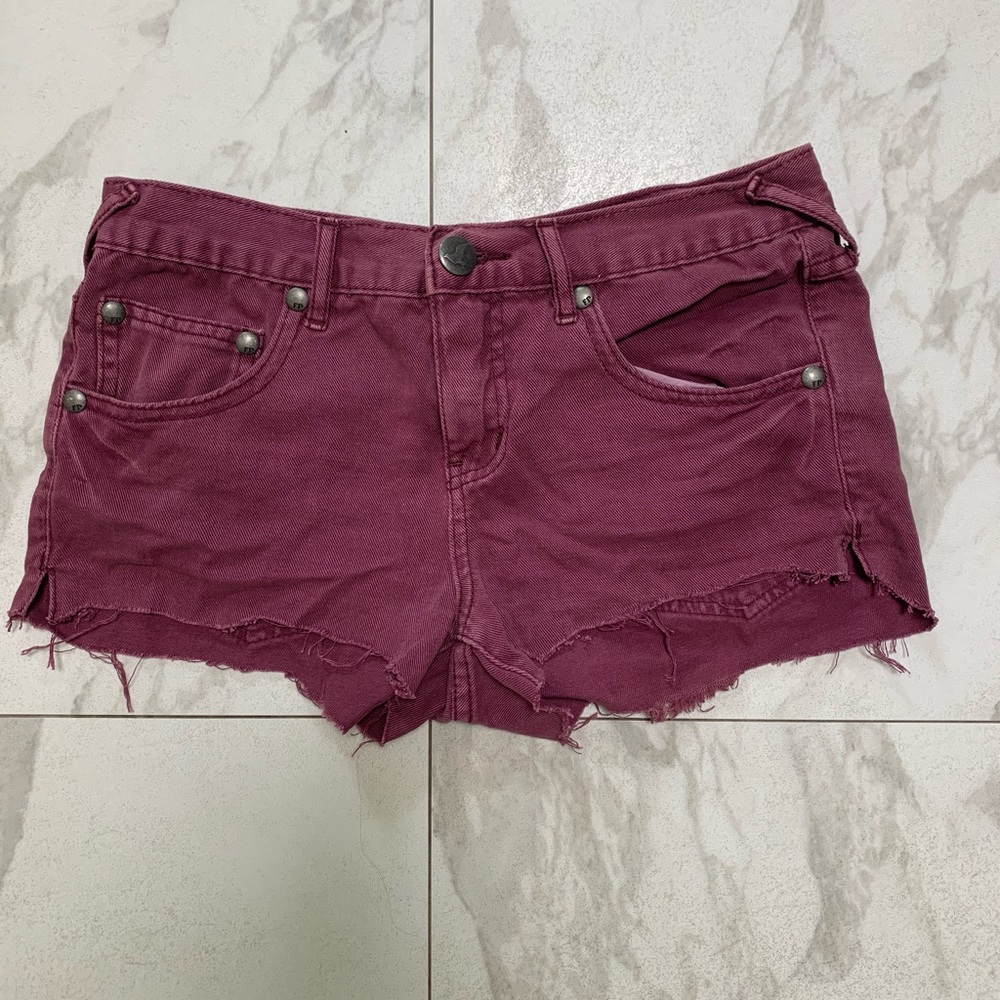 Purple free people shorts